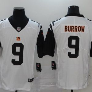 Men's Cincinnati Bengals #9 Joe Burrow White Color Rush Limited Jersey