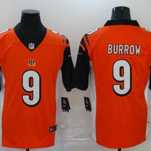 Men's Cincinnati Bengals #9 Joe Burrow Orange Vapor Untouchable Limited Jersey