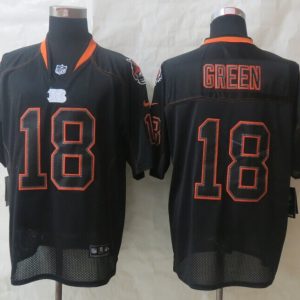 New Nike Cincinnati Bengals 18 Green Lights Out Black Elite Jersey