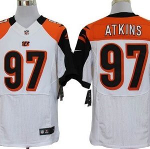 Nike Cincinnati Bengals #97 Atkins White Elite Jersey