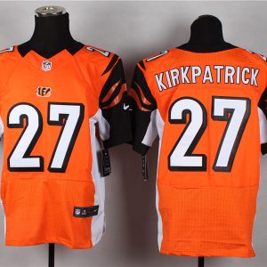 Nike Cincinnati Bengals #27 Kirkpatrick Orange Elite Jersey
