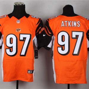 Nike Cincinnati Bengals #97 Atkins Orange Elite Jersey