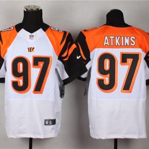 Nike Cincinnati Bengals #97 Atkins White Elite Jersey
