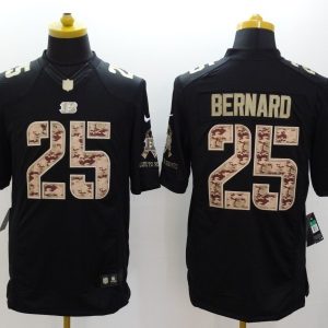 New Cincinnati Bengals #25 Bernard Black NFL Limited Salute to Service Jersey