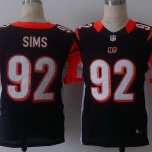 Nike Cincinnati Bengals #92 Sims Black Elite Jersey