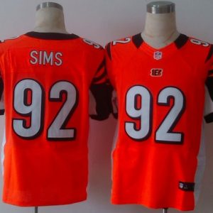 Nike Cincinnati Bengals #92 Sims Orange Elite Jersey