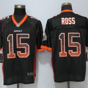 NEW Nike Cincinnati Bengals 15 Ross Drift Fashion Black Elite Jersey