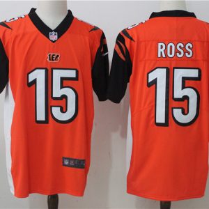 Mens NFL Cincinnati Bengals #15 Ross Orange Limited Vapor Jersey