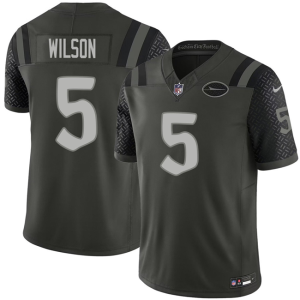 Men's New York Jets #5 Garrett Wilson Black 2025 F.U.S.E. ??Rivalries?? Vapor Limited Jersey