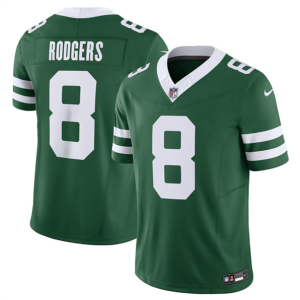 Men's New York Jets #8 Aaron Rodgers Green 2024 F.U.S.E. Vapor Limited Jersey