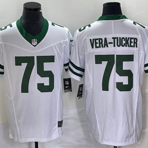 Men's New York Jets #75 Vera-Tucker Navy Vapor 2023 F.U.S.E. Vapor Untouchable Limited Jersey