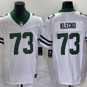 Men's New York Jets #73 Klecko White 2023 F.U.S.E. Vapor Limited Throwback Jersey