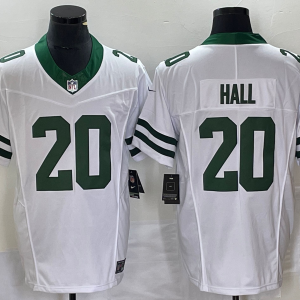 Men's New York Jets #20 Breece Hall White 2023 F.U.S.E. Vapor Limited Throwback Jersey