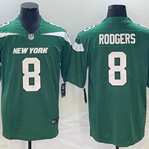 Men's New York Jets #8 Aaron Rodgers Green Vapor Untouchable Limited Jersey