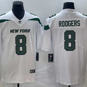 Men's New York Jets #8 Aaron Rodgers White Vapor Untouchable Limited Jersey