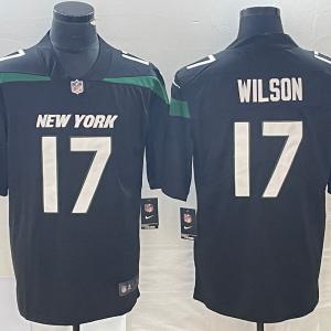 Men's New York Jets #17 Garrett Wilson Black Vapor Untouchable Limited Stitched Jersey
