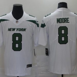 Men's New York Jets #8 Moore White Vapor Untouchable Limited Stitched Jersey