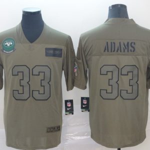 Nike Jets 33 Jamal Adams 2019 Olive Salute To Service Limited Men Jersey