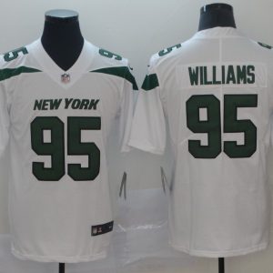 Men's New York Jets #95 Williams Black Vapor Untouchable Limited Stitched Jersey