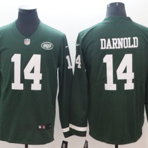 Men's New York Jets #14 Darnold Teams Nike Therma Long Sleeve Jersey