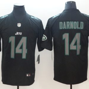 Nike 2018 New York Jets #14 Darnold Fashion Impact Black Color Rush Limited Jersey