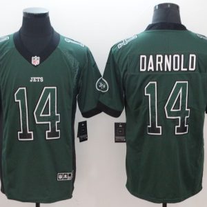 Nike 2018 New York Jets #14 Darnold Green Drift Fashion Color Rush Limited Jersey