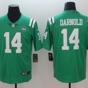 NFL New York Jets 14 Darnold Light Green Vapor Limited Jersey