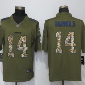 Nike New York Jets 14 Darnold Green Salute To Service Limited Jersey