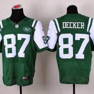 Nike New York Jets #87 Decker Blue Elite Jersey