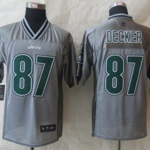 2014 New Nike New York Jets 87 Decker Grey Vapor Elite Jerseys