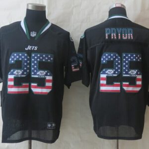 2014 New Nike New York Jets 25 Pryor USA Flag Fashion Black Elite Jerseys