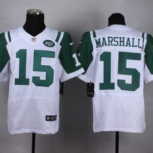 Nike New York Jets #15 Marshall White Elite Jersey
