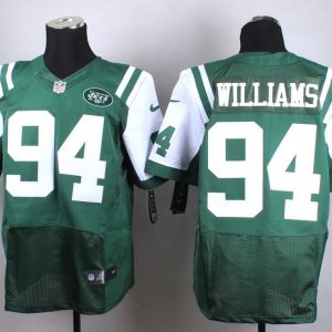 Nike New York Jets #94 Williams Green Elite Jersey