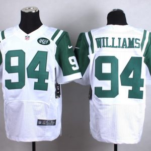 Nike New York Jets #94 Williams White Elite Jersey