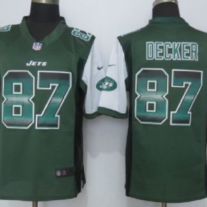 2015 Nike New York Jets 87 Decker  Green  Strobe Limited Jersey
