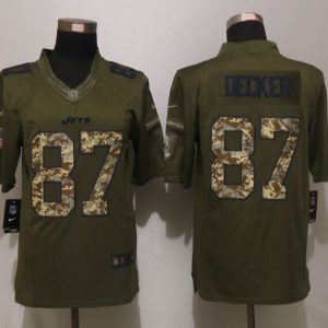 Nike New York Jets 87 Decker Green Salute To Service Limited Jersey