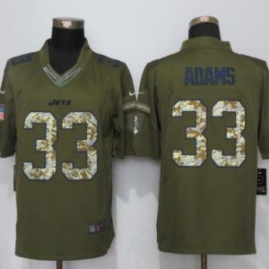 Nike New York Jets 33 Adams Green Salute To Service Limited Jersey