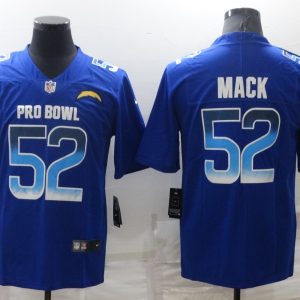 Men's Los Angeles Chargers #52 Khalil Mack Royal Pro Bowl Jersey