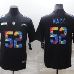 Men's Los Angeles Chargers #52 Khalil Mack Black Crucial Catch Limited Jersey