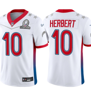 Men's Los Angeles Chargers #10 Justin Herbert 2022 White Pro Bowl Jersey
