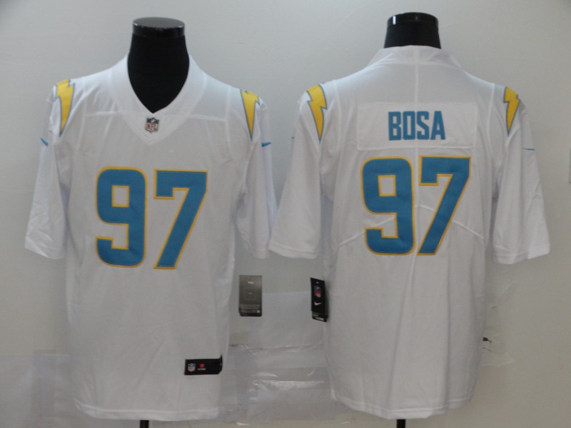 Men's Los Angeles Chargers #97 Bosa 2020 White Vapor Untouchable Limited Jersey
