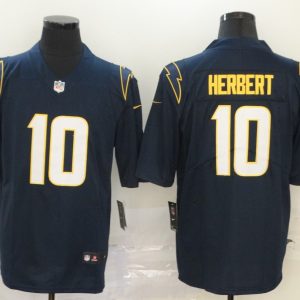 Men's Los Angeles Chargers #10 Justin Herbert 2020 Navy Vapor Untouchable Limited Jersey