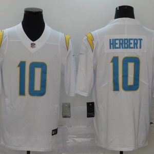 Men's Los Angeles Chargers #10 Justin Herbert 2020 White Vapor Untouchable Limited Jersey