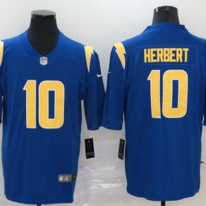 Men's Los Angeles Chargers #10 Justin Herbert Royal 2020 Color Rush Limited Jersey