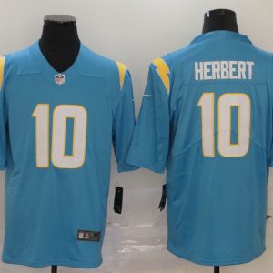 Men's Los Angeles Chargers #10 Justin Herbert 2020 Blue Vapor Untouchable Limited Jersey