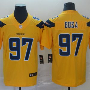 Nike San Diego Chargers #97 Bosa Gold Inverted Legend Men Jersey