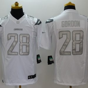 Nike San Diego Chargers #28 Gordon Platinum Limited Jersey