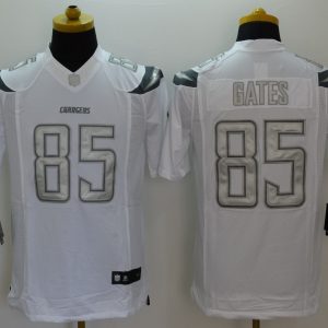 Nike San Diego Chargers #85 Gates Platinum Limited Jersey