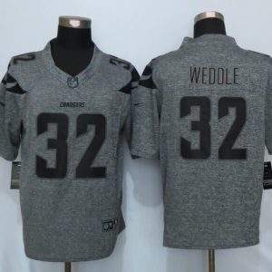 New Nike San Diego Chargers 32 Weddle Gray Mens Stitched Gridiron Gray Limited Jersey