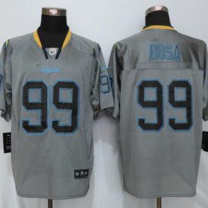 New Nike San Diego Charger 99 Bosa Lights Out Gray Elite Jersey